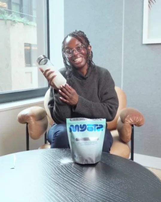 Collette holding her myota bottle