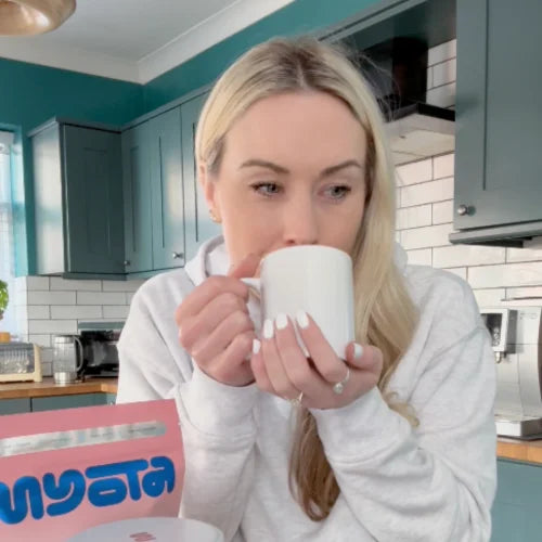 Drinking myota mixed into a glass
